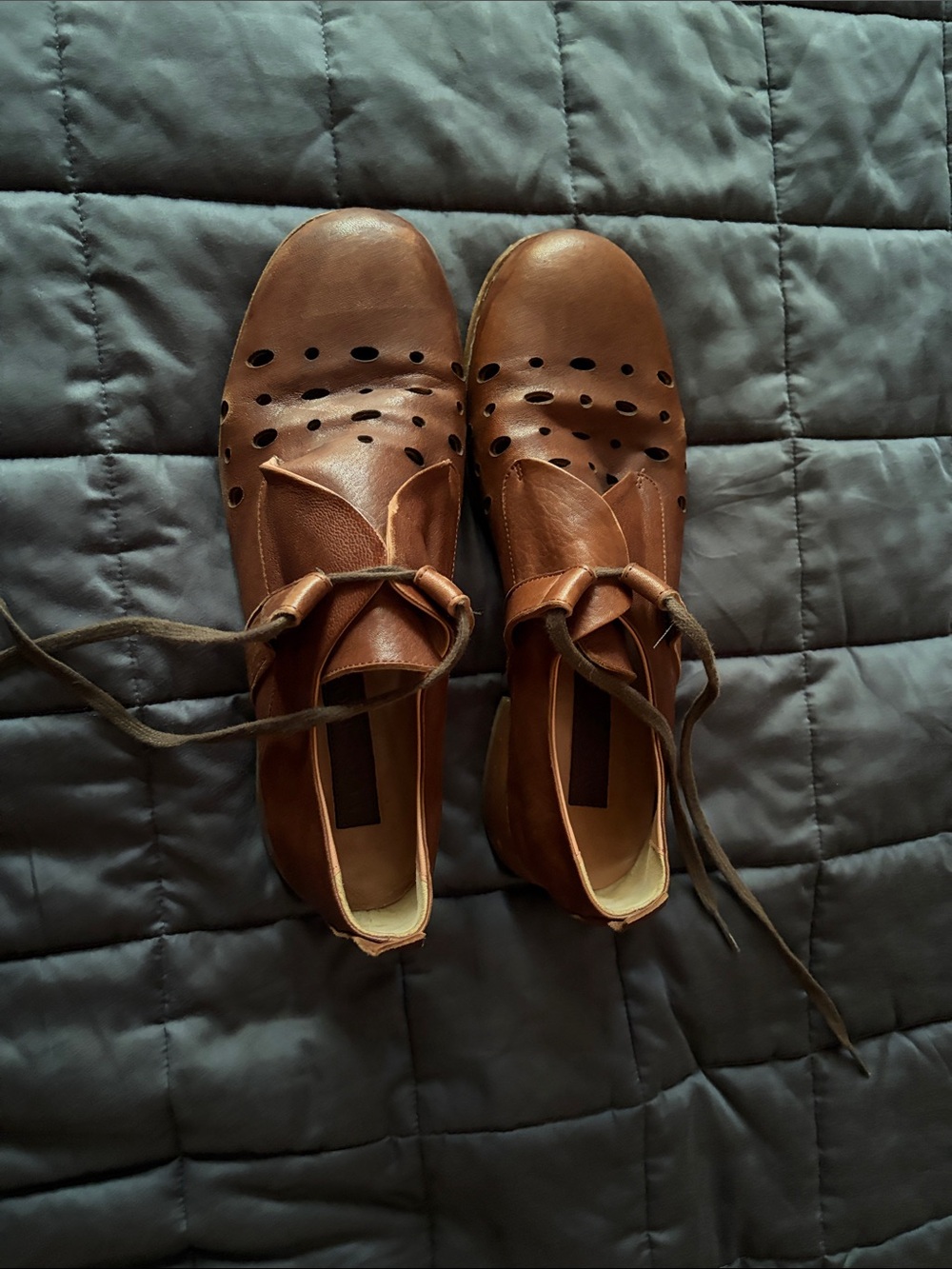 Made and purchased in Italy
Women's Lace-Up Brown Leather Boots